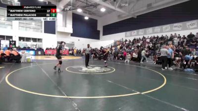 144 lbs Quarterfinal - Matthew Palacios, Walnut vs Matthew Centeno, Esperanza