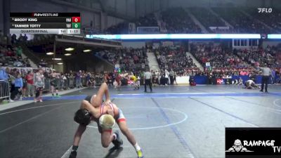 100 lbs Quarterfinal - Brody King, Parsons vs Tanner Totty, Topeka Blue Thunder