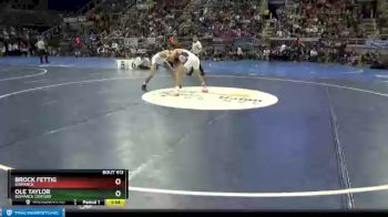 182 lbs 1st Place Match - Brock Fettig, Bismarck vs Ole Taylor, Bismarck Century