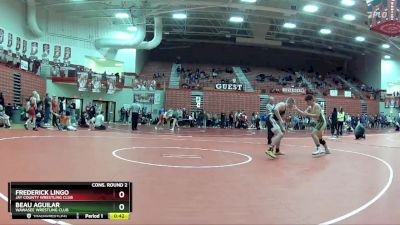 190 lbs Cons. Round 2 - Frederick Lingo, Jay County Wrestling Club vs Beau Aguilar, Wawasee Wrestling Club