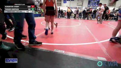 100 lbs Quarterfinal - Augustus Cosby, Pawhuska Elks Takedown vs Tukker Simpson, Salina Wrestling Club