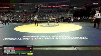 165 lbs Quarterfinal - Conner Hoar, Evansville Memorial vs Coy Bender, Terre Haute South