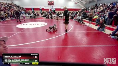 61-62 lbs Round 3 - Gannon Cuckow, Wiggins Youth Wrestling vs Remmy Alamillo-Mendez, Junior Bulldogs Wrestling