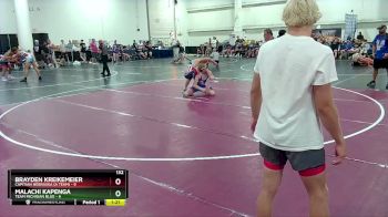 132 lbs Round 2 (8 Team) - Malachi Kapenga, Team Michigan Blue vs Brayden Kreikemeier, Capitian Nebraska (A Team)