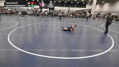 92 lbs Champ. Rd Of 16 - John Weinlein, Wave Wrestling Club vs Graham Hemmersbach, LaCrosse Area Wrestlers