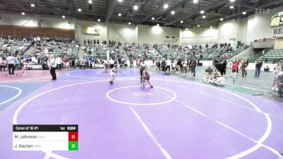 70 lbs Consi Of 16 #1 - Micah Johnson, Calveras Youth Wrestling vs Jackson Gaytan, Toppenish USA