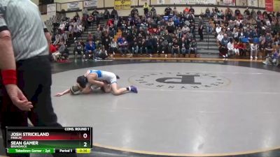 106 lbs Cons. Round 1 - Sean Gamer, Brunswick vs Josh Strickland, Findlay