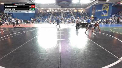 175 lbs Cons. Round 2 - Ashton Ritz, Cosby vs Brandon Papa, Seton Hall Prep