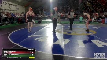 2A 132 lbs Semifinal - Wallace Durfee, Declo vs Price Thomas, Glenns Ferry