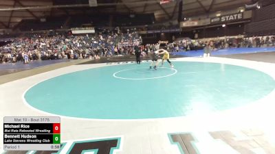 98 lbs Champ. Rd Of 16 - Michael Rice, Mat Rats Rebooted Wrestling vs Bennett Hudson, Lake Stevens Wrestling Club