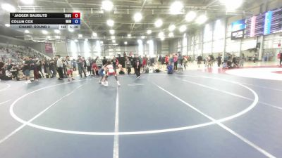 88 lbs Champ. Round 3 - Jagger Baublits, Team Aggression Wrestling Club vs Collin Cox, Warden Elite Wrestling
