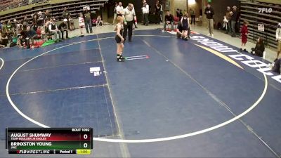 59 lbs Cons. Round 1 - August Shumway, Team Boulder Jr Eagles vs Brinxston Young, JWC