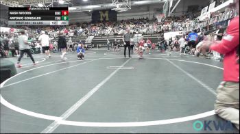 52 lbs Quarterfinal - Nash Woods, Duncan Demon Wrestling vs Antonio Gonzales, Standfast