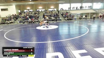 133 lbs Champ. Round 2 - Charles Trimber, Pennsylvania College Of Technology vs Kaya Bogle, Castleton