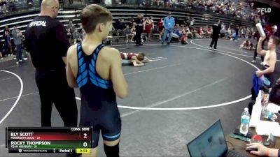 100 lbs Semis & 1st Wrestleback (8 Team) - Rocky Thompson, Team Missouri vs Bly Scott, Minnesota Gold