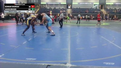 197 lbs Quarterfinal - Gunnar DeGroat, Unattached The Citadel vs Jason Brown, Andrew College