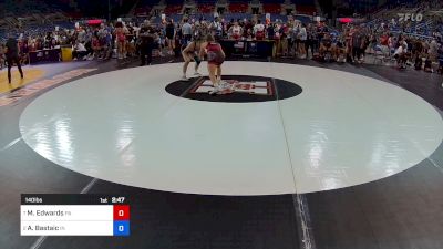 140 lbs Quarters - Morgan Edwards, PA vs Aleksandra Bastaic, IN