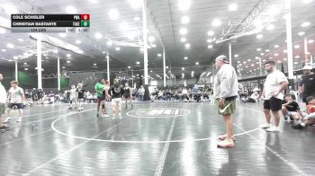 134 lbs Quarterfinal - Cole Schisler, Parabellum Wrestling Academy- HSC vs Christian Bastante, Takedown Sports - HSC