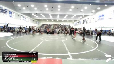 110-114 lbs Quarterfinal - Jet Holiday, Rough House Wrestling Club vs Ben Esparza, Academy Of Wrestling