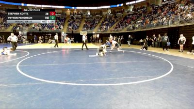 136 lbs Round Of 16 - Stephen Korte, Jim Thorpe vs Peyton Ferguson, Pine Richland