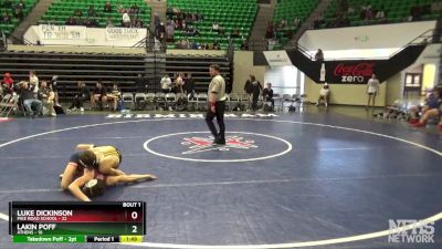 122 lbs Finals (2 Team) - Luke Dickinson, Pike Road School vs Lakin Poff, Athens