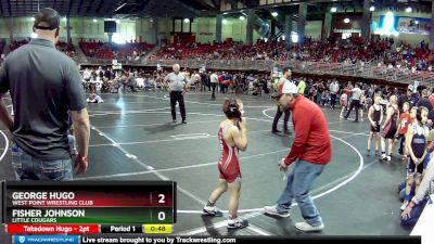 75 lbs Cons. Round 2 - George Hugo, West Point Wrestling Club vs Fisher Johnson, Little Cougars