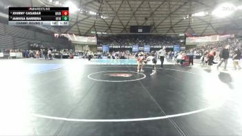 Girls 2A 100 lbs Champ. Round 2 - Janissa Barrera, Othello (Girls) vs Journy Casabar, Washington (Girls)