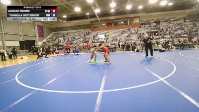 76 kg Cons. Sub-semis - Azariah Moore, Mat-Town Wrestling Club vs Isabella Gretzinger, Vision Wrestling