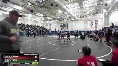 105 lbs Cons. Round 4 - Leslie Younan, Steele Canyon vs Emilyn Yoshii, Walnut