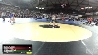 Girls 3A/4A 135 Champ. Round 2 - Elena Flores, Hermiston (Girls) vs Isabella Crave, Shorewood (Girls)