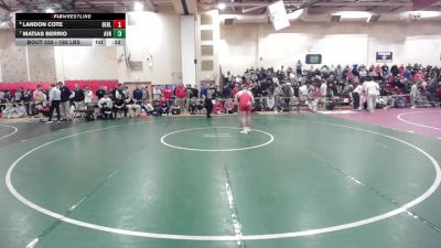 165 lbs Consi Of 8 #2 - Landon Cote, Berlin vs Matias Berrio, Avon