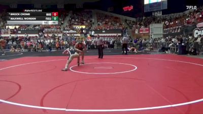 190 lbs Cons. Round 2 - Maxwell Worden, Paola Hs vs Brock Crome, Marysville Hs