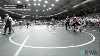85 lbs Semifinal - Marco Maderazo, Lincoln Christian vs Legend Sanders, Stroud Youth Wrestling Club