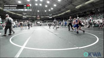 85 lbs Semifinal - Marco Maderazo, Lincoln Christian vs Legend Sanders, Stroud Youth Wrestling Club