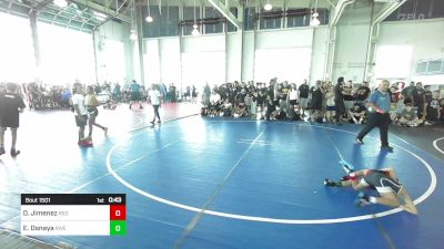 52 lbs Quarterfinal - Ezekiel Osnaya, Riverside Rascals vs Derek Jimenez, Red Wave