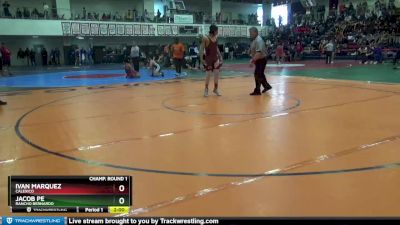 160 lbs Champ. Round 1 - Ivan Marquez, Calexico vs Jacob Pe, Rancho Bernardo