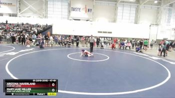 47-49 lbs Round 3 - MaryJane Miller, Penn Yan Wrestling Club vs Arizona Haverland, Club Not Listed