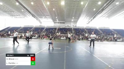 55 lbs Rr Rnd 1 - Dhrumit Bhave, Rancho Bernardo WC vs Liam Portillo, LV Bears WC