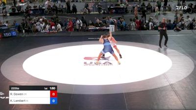 220 lbs Cons 32 #1 - Reagan Gowen, Oregon vs Kaden Lambert, Indiana