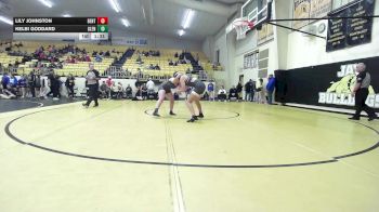 155 lbs Quarterfinal - Lily Johnston, Bentonville Girls vs Kelbi Goddard, Glenpool Girls HS