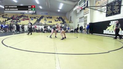 155 lbs Quarterfinal - Lily Johnston, Bentonville Girls vs Kelbi Goddard, Glenpool Girls HS