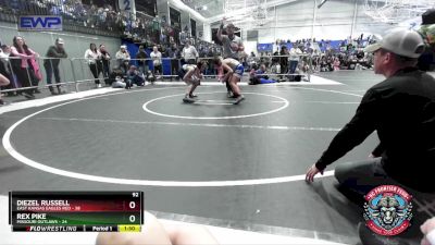 92 lbs Placement (4 Team) - Rex Pike, Missouri Outlaws vs Diezel Russell, East Kansas Eagles Red