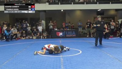 58 lbs Champ. Rd Of 16 - Cooper Corbett, Roundtree Wrestling Academy vs Charlie Kozol, The Best Wrestler