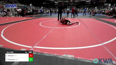 64 lbs Quarterfinal - Zane Nelson, Owasso Takedown Club vs Thomas Cisneroz, Powerhouse Wrestling Club