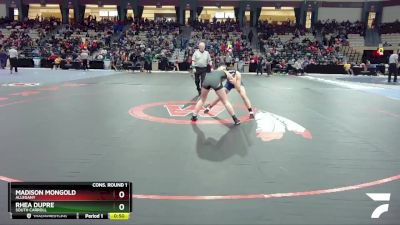 125 lbs Cons. Round 1 - Rhea Dupre, South Carroll vs Madison Mongold, Allegany