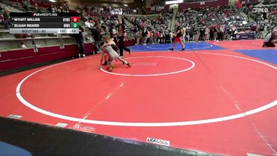 80 lbs Cons. Semi - Wyatt Miller, Dover Youth Wrestling Club vs Elijah Beard, Rogers Iron Wrestling Club