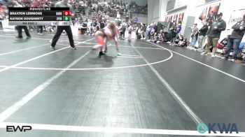 90 lbs Rr Rnd 3 - Braxton Lemmons, Barnsdall Youth Wrestling vs Kayson Dougherty, Sperry Wrestling Club