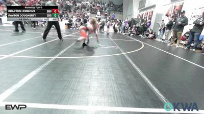 90 lbs Rr Rnd 3 - Braxton Lemmons, Barnsdall Youth Wrestling vs Kayson Dougherty, Sperry Wrestling Club