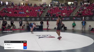 65 kg Rnd Of 32 - Nick Meza, Valiant Wrestling Club vs Colton Weiler, Askren Wrestling Academy