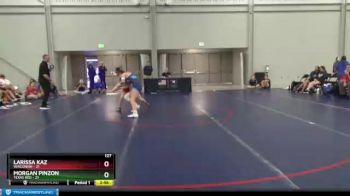 127 lbs Placement Matches (8 Team) - Larissa Kaz, Wisconsin vs Morgan Pinzon, Texas Red